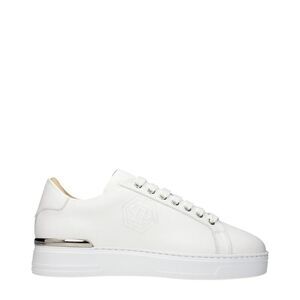 Philipp Plein Leather Low Top Sneakers Men White